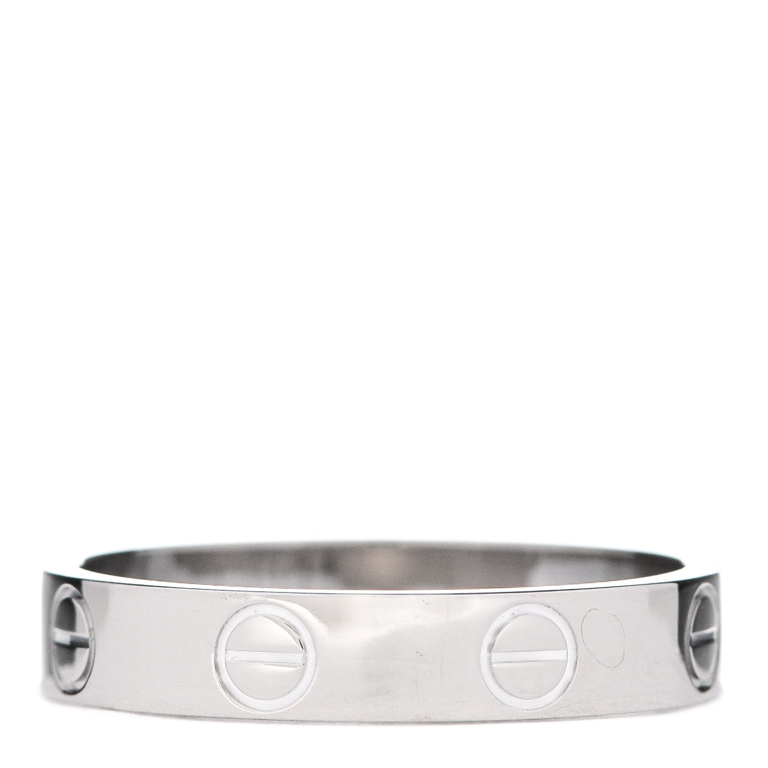 Cartier 18K White Gold 3.5mm LOVE Wedding Band Ring 52 6 3 of 5