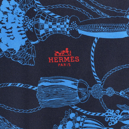 Hermes Silk Passementerie Maxi Twilly Cut Marine Bleu Cobalt 3 of 4