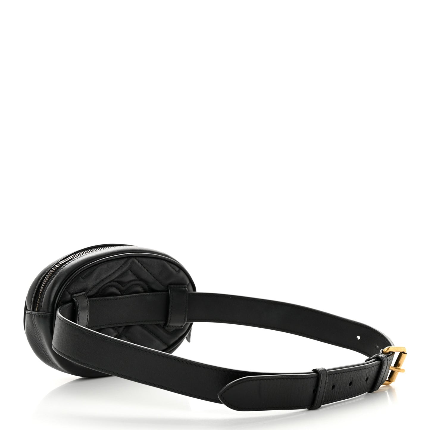 Calfskin Matelasse GG Marmont Belt Bag 85 34 Black