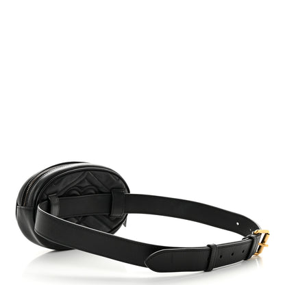 Gucci Calfskin Matelasse GG Marmont Belt Bag 85 34 Black 3 of 14