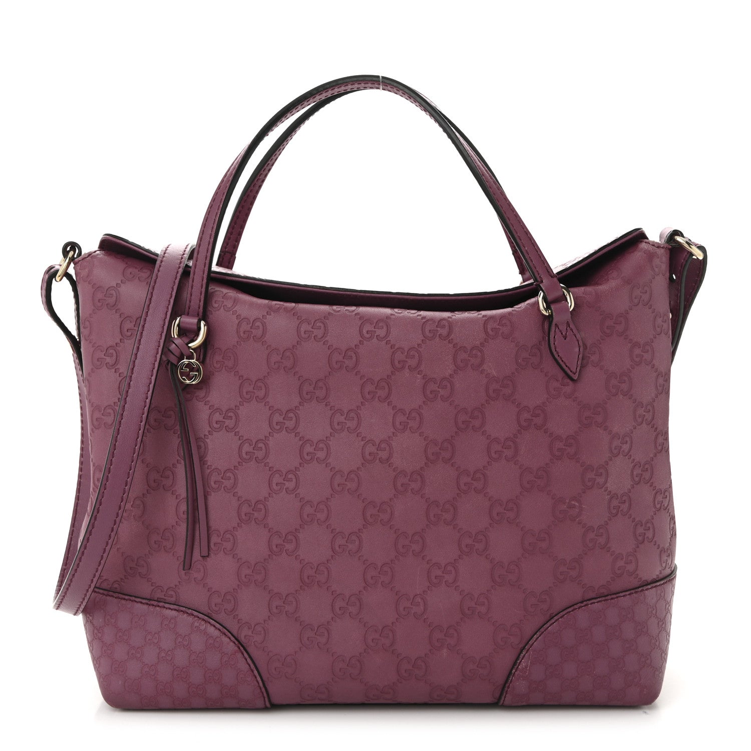 Gucci Guccissima Medium Bree Foldover Tote Peonia Flower 1 of 13