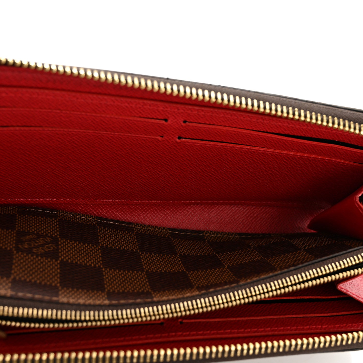 Louis Vuitton Damier Ebene Clemence Wallet Cherry 5 of 12
