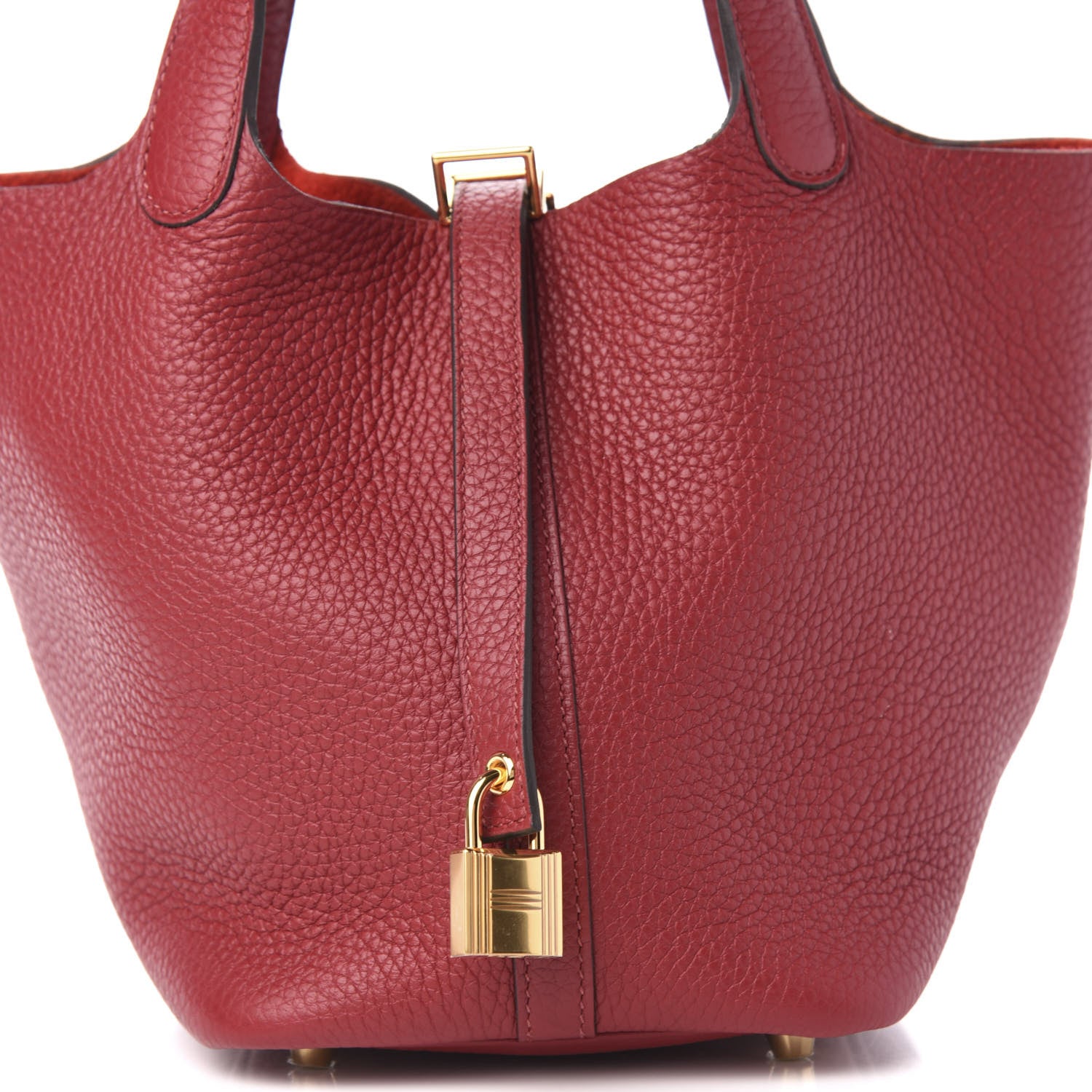 Hermes Taurillon Clemence Picotin Lock 18 PM Rouge Garance 10 of 11
