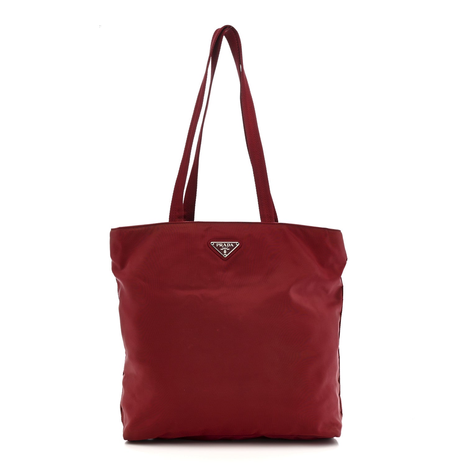 Prada Nylon Zip Tote Bag Granato 1795624 – FASHIONPHILE