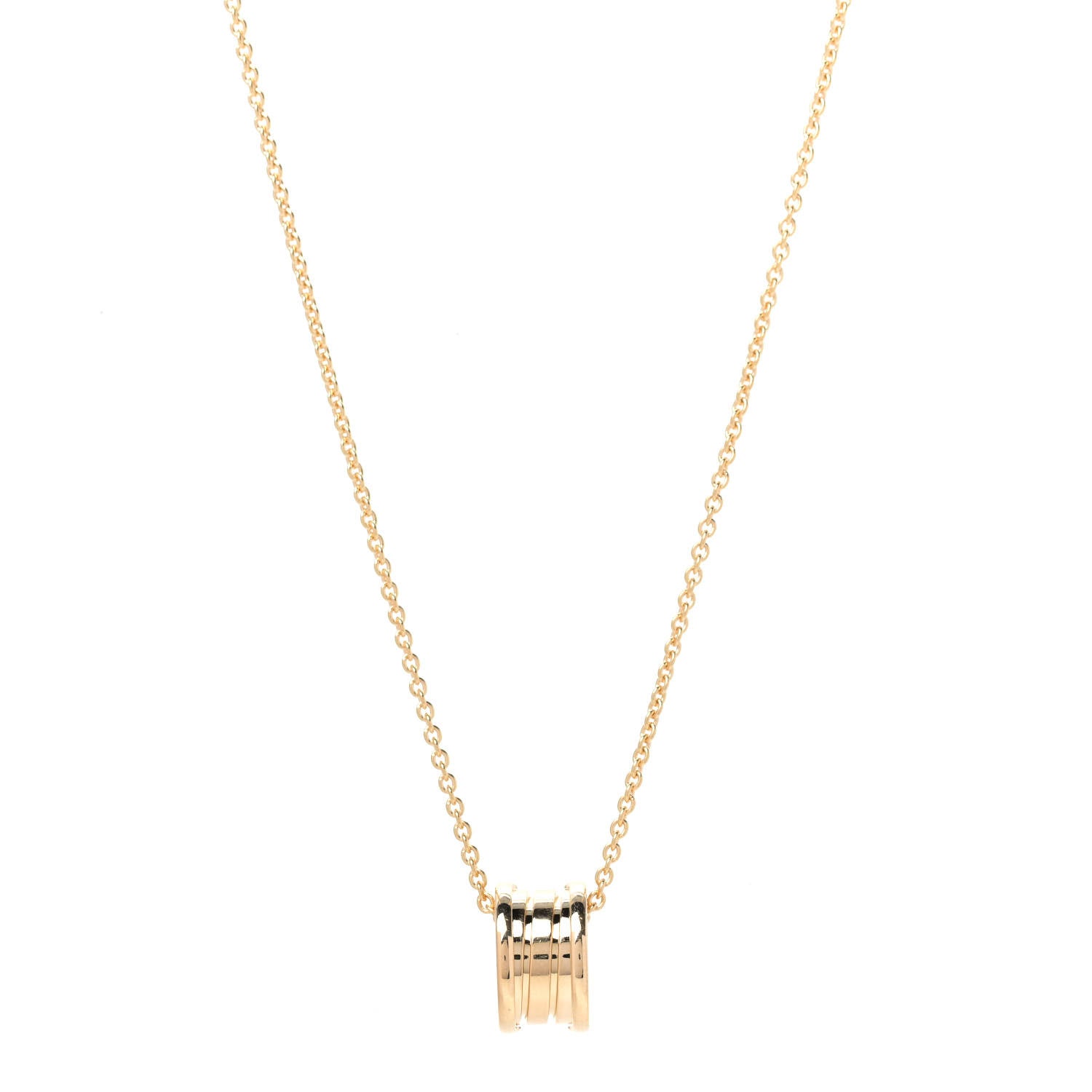 Bulgari 18K Yellow Gold B.Zero1 Pendant Necklace 1 of 8
