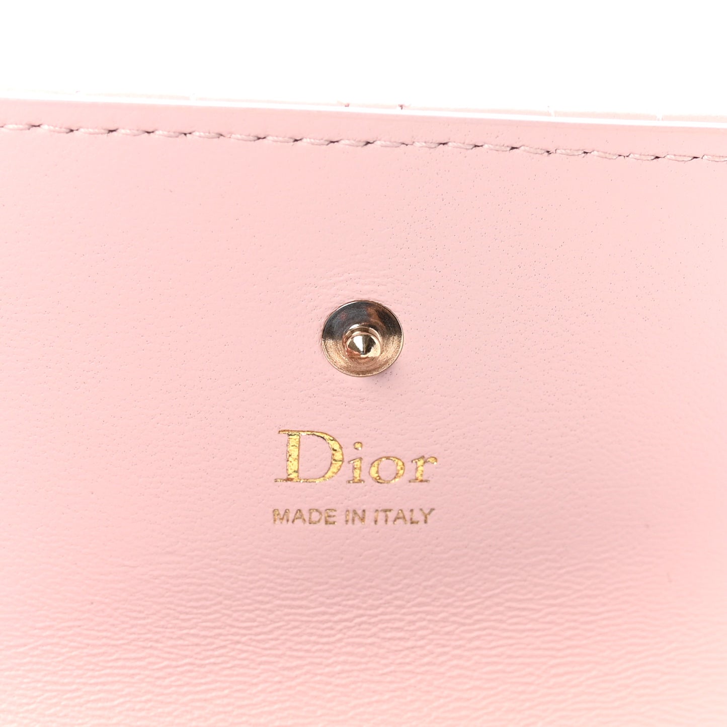 Lambskin Cannage Bow My Dior Glycine Wallet Rose Soupir