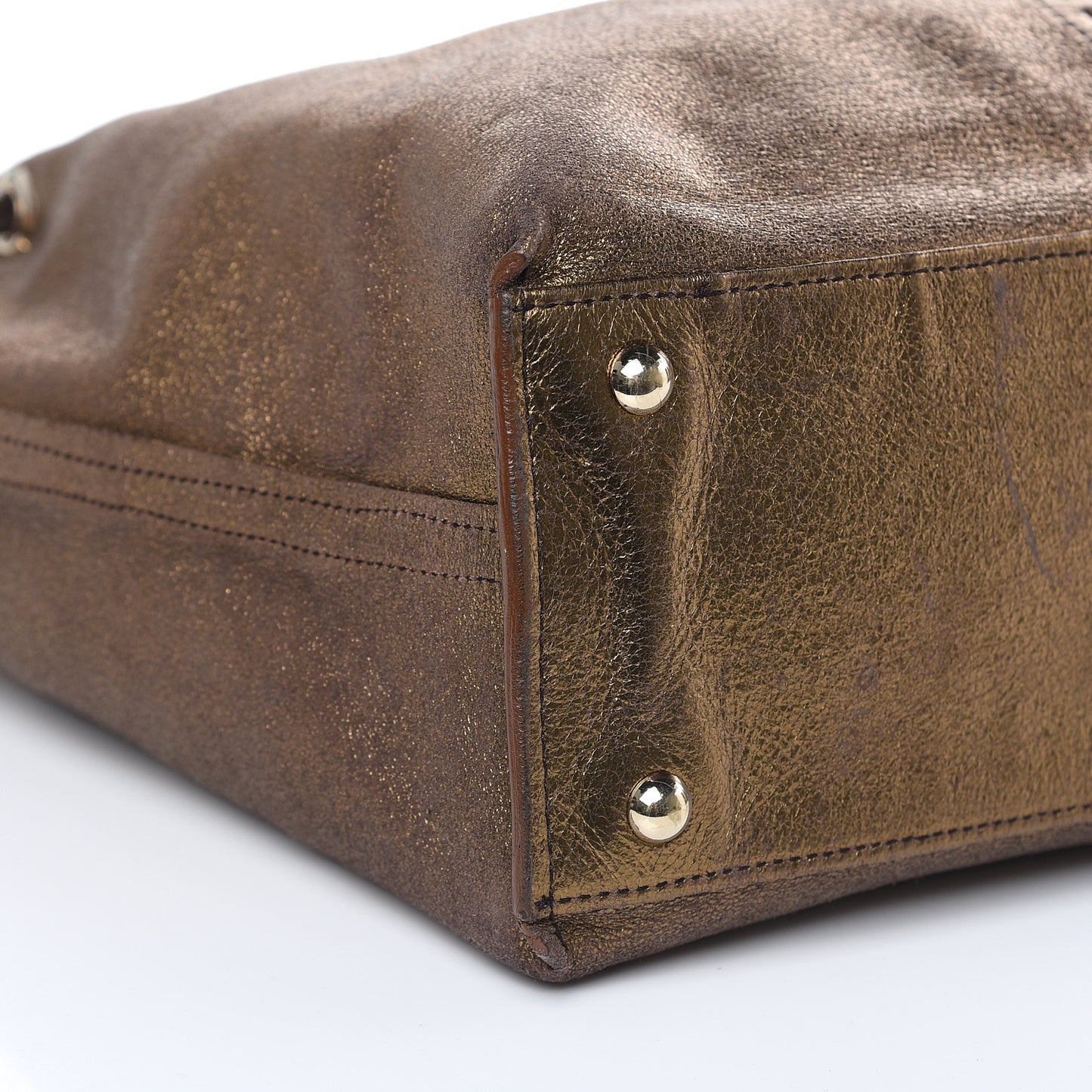 Calfskin Reversible Double Sac Y Tote Gold Brown
