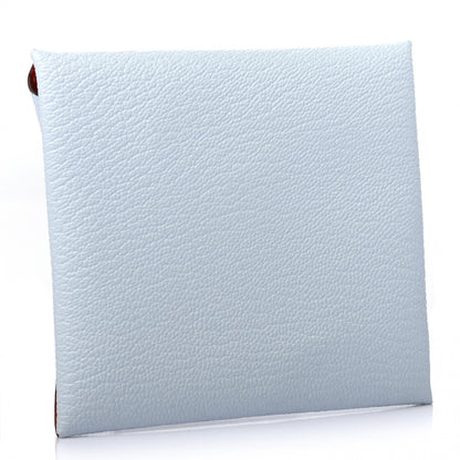 Hermes Chevre Mysore Bastia Verso Coin Purse Bleu Brume Brique 3 of 7