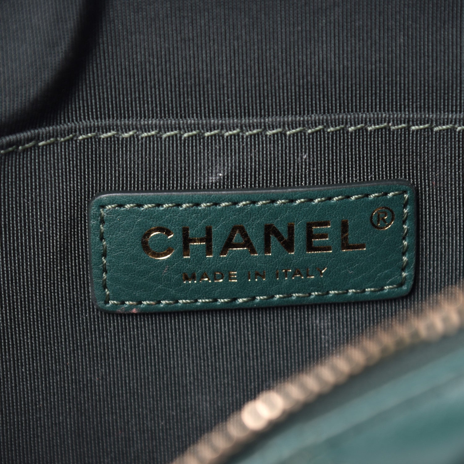 Chanel Calfskin Quilted Banane Waist Bag Fanny Pack Dark Green 6 of 12