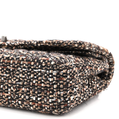 Chanel Tweed Quilted Medium Double Flap Brown 10 of 10