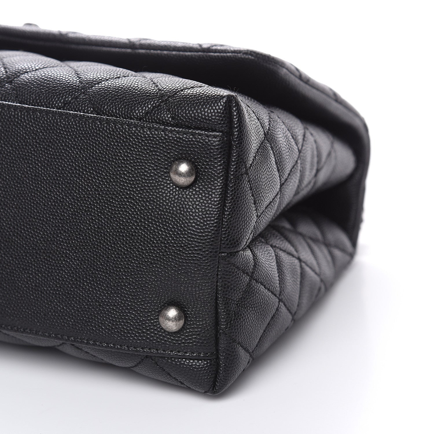 Chanel Caviar Lizard Quilted Small Coco Handle Flap Black 9 of 10