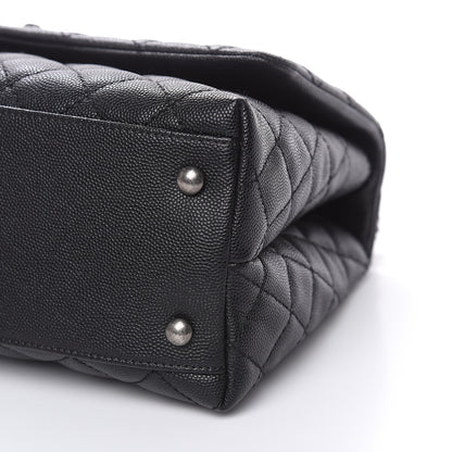 Chanel Caviar Lizard Quilted Small Coco Handle Flap Black 9 of 10