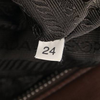 Prada Soft Calfskin Satchel Brown 6 of 11