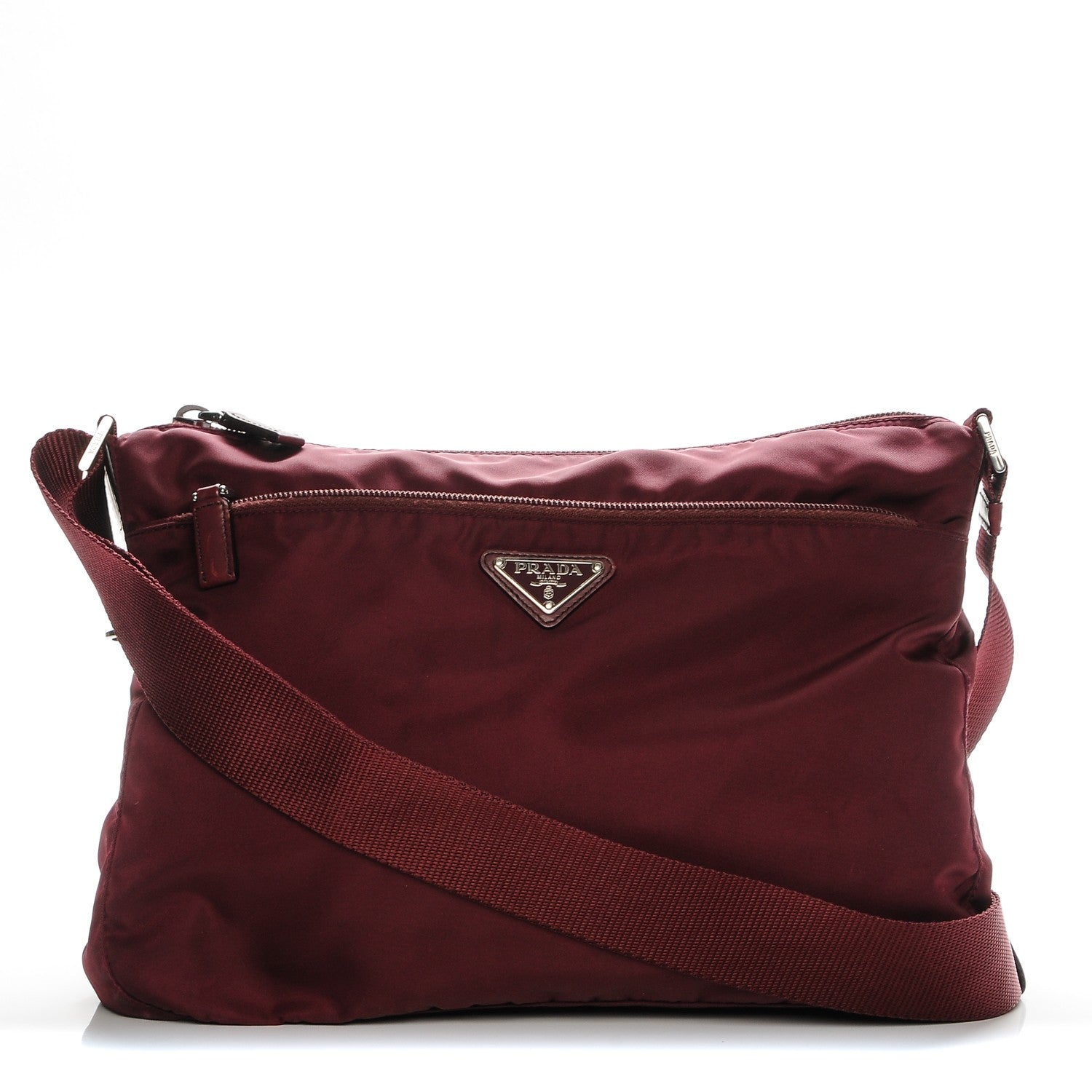 Prada Nylon Vela Flat Messenger Bag Ametista 1 of 7