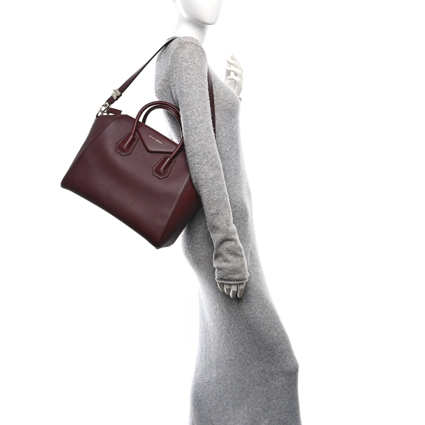 Sugar Goatskin Medium Antigona Oxblood