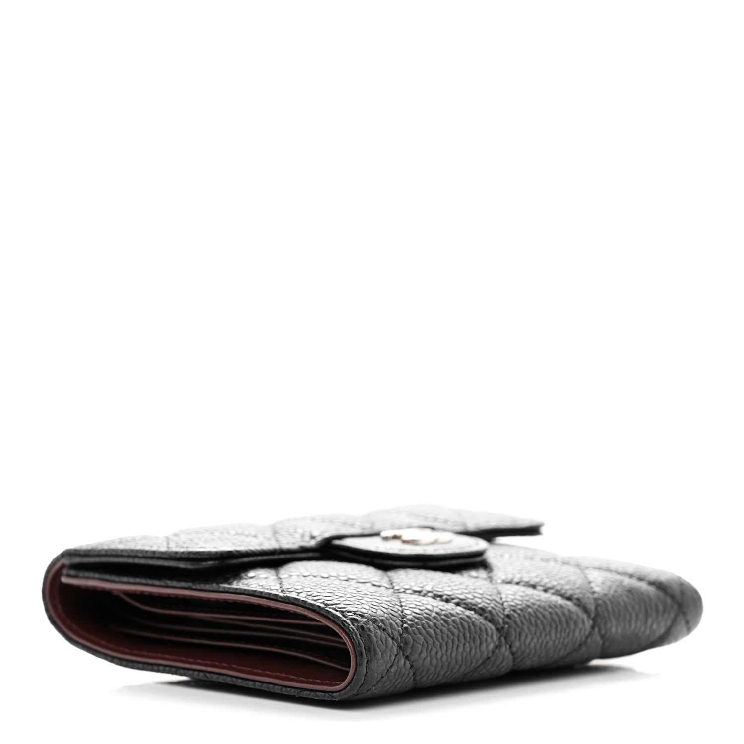 Chanel Caviar Quilted Compact Flap Wallet Black 4 of 8
