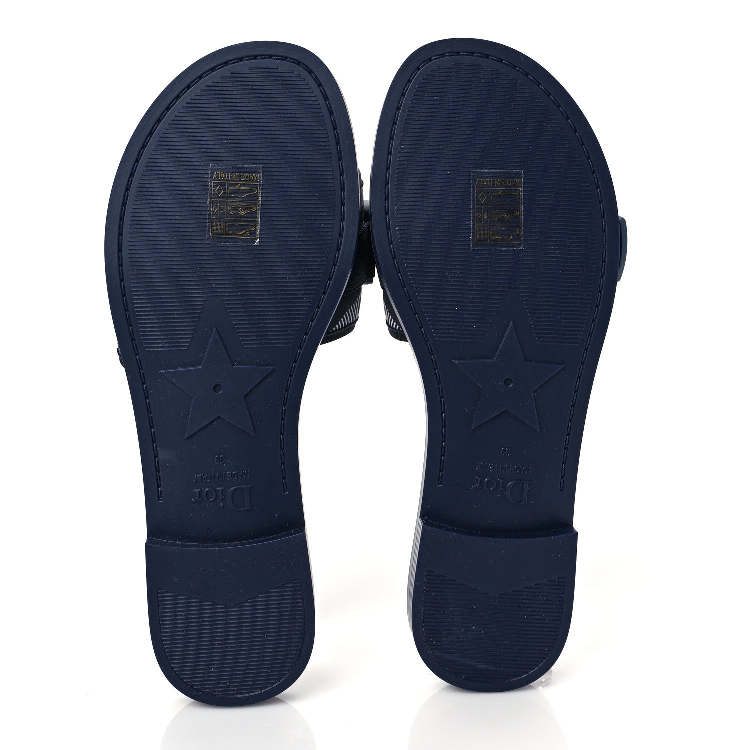 Christian Dior Technical Stretch Fabric Camouflage Dio(r)evolution Slide Sandals 39 Deep Blue 5 of 8