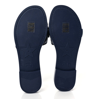 Christian Dior Technical Stretch Fabric Camouflage Dio(r)evolution Slide Sandals 39 Deep Blue 5 of 8