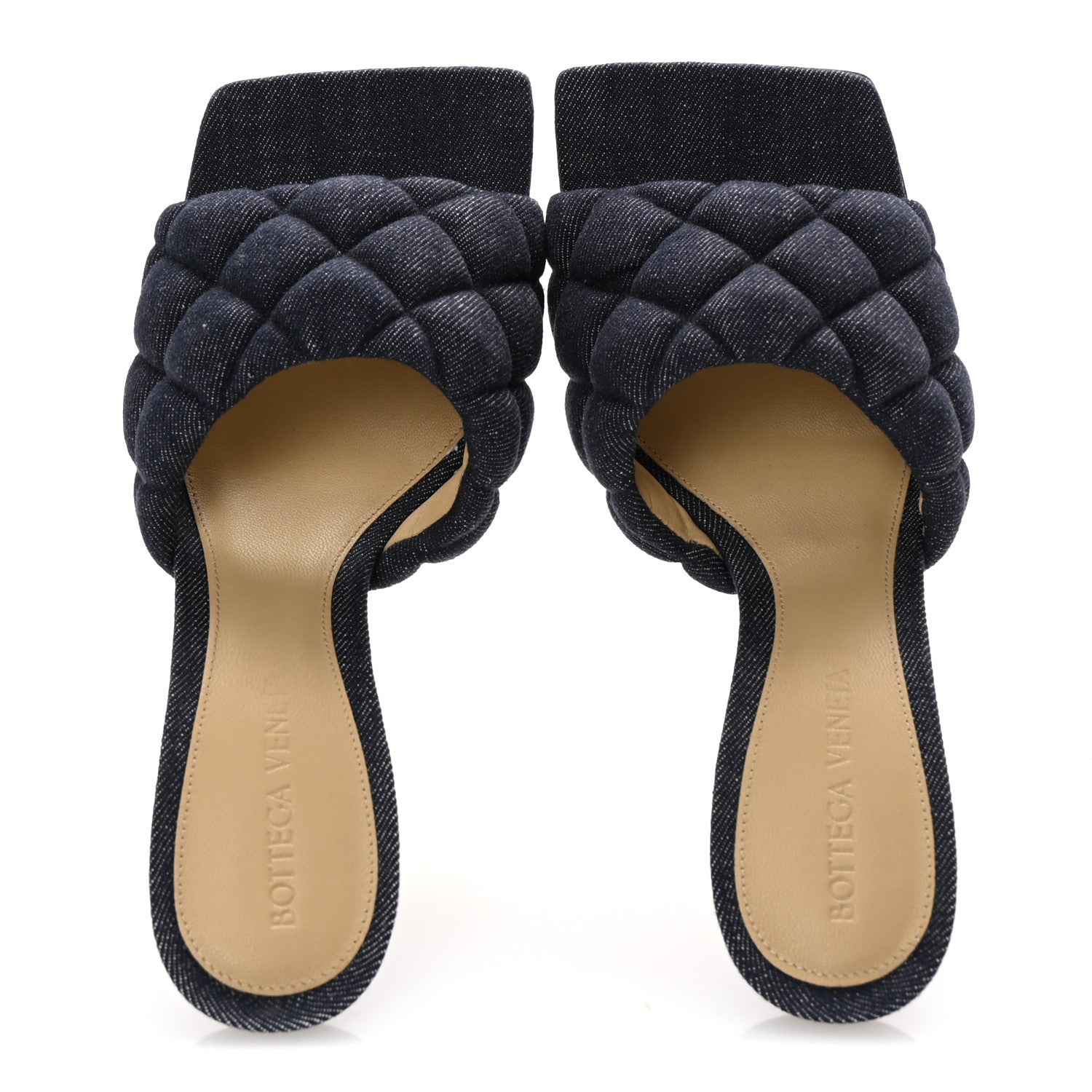 Bottega Veneta Denim Matelasse Padded Mule Sandals 36 Indigo 2 of 9