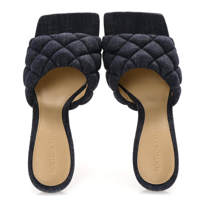 Bottega Veneta Denim Matelasse Padded Mule Sandals 36 Indigo 2 of 9
