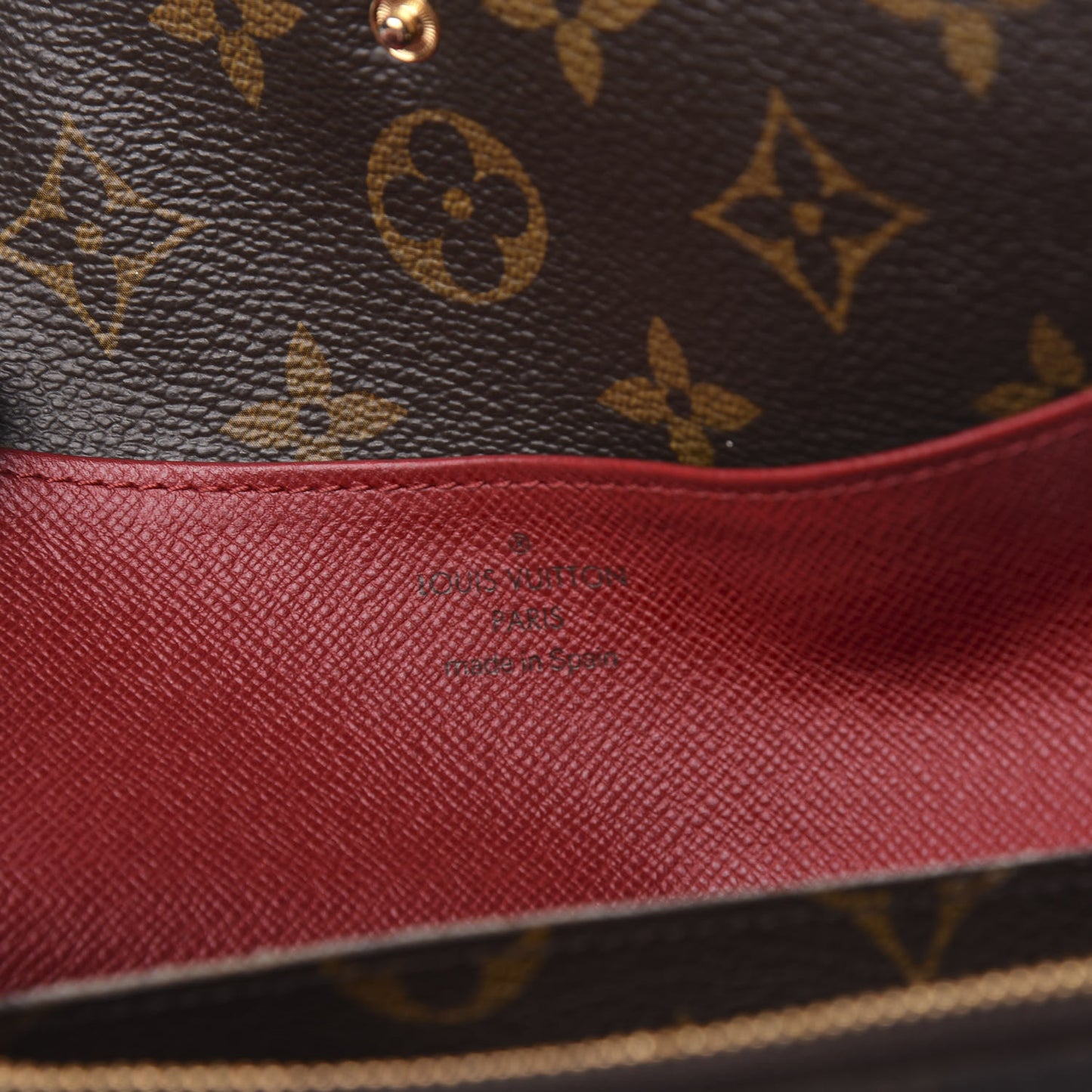 Monogram Emilie Wallet Red