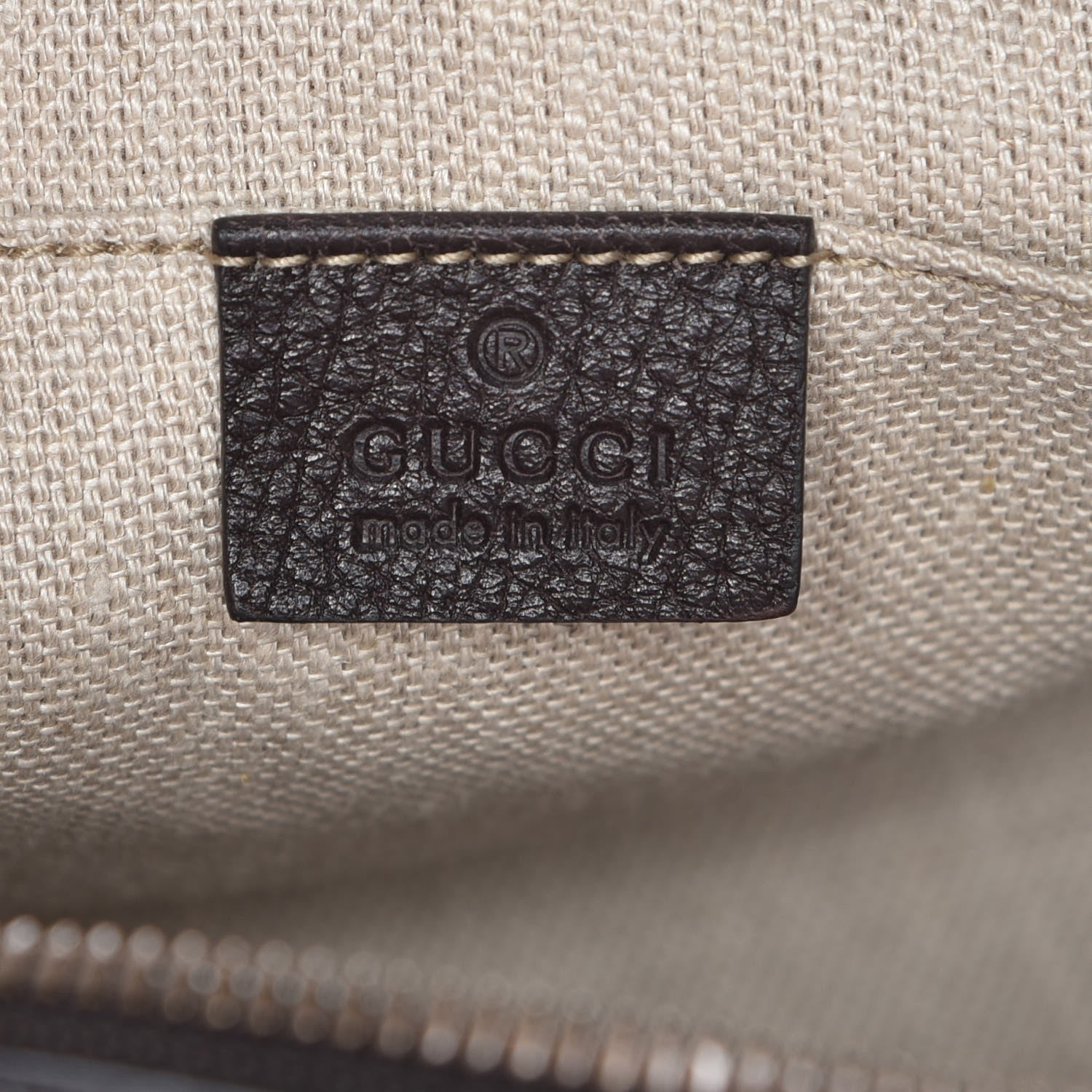 Gucci Textured Calfskin Web Small Webby Bee Shoulder Bag Brown Coffee 6 of 7