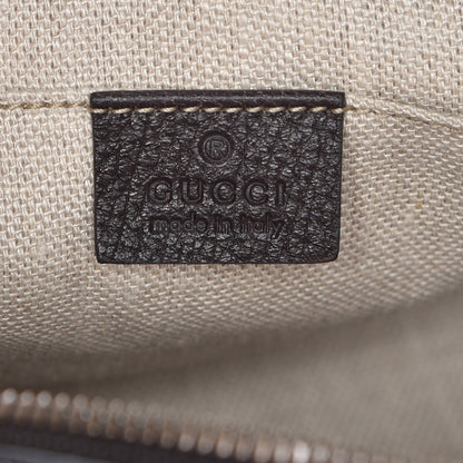 Gucci Textured Calfskin Web Small Webby Bee Shoulder Bag Brown Coffee 6 of 7
