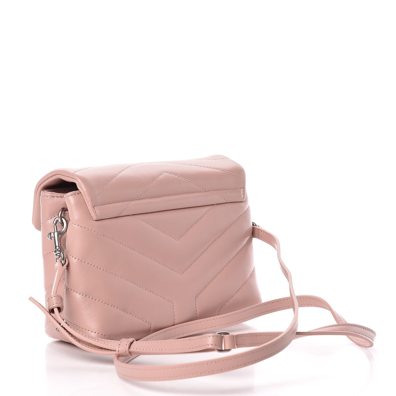 Saint Laurent Calfskin Y Quilted Monogram Toy Loulou Crossbody Bag Tender Pink 3 of 12