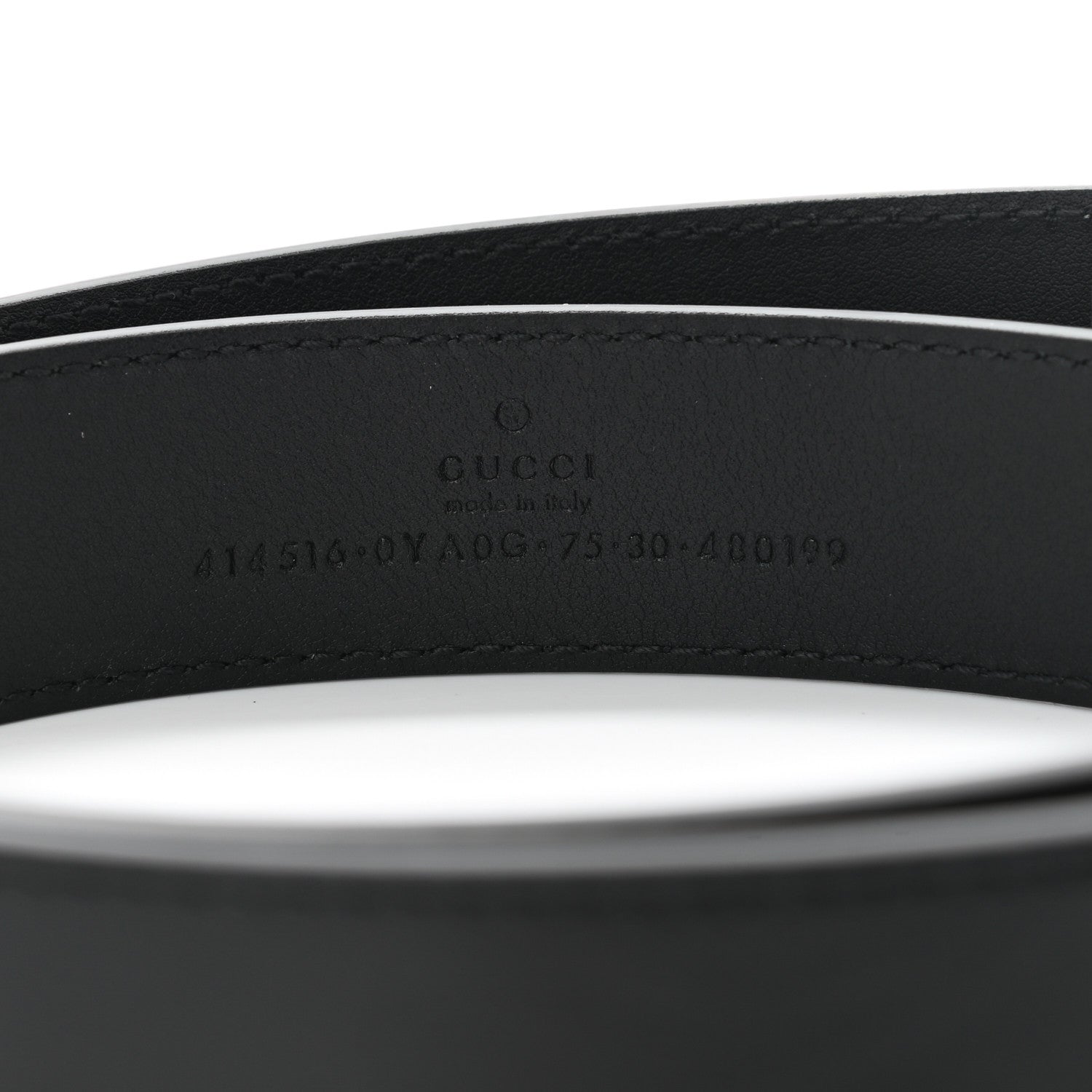 Gucci Plutone Calfskin Double G 30mm Belt 75 30 Black 3 of 5