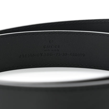 Gucci Plutone Calfskin Double G 30mm Belt 75 30 Black 3 of 5