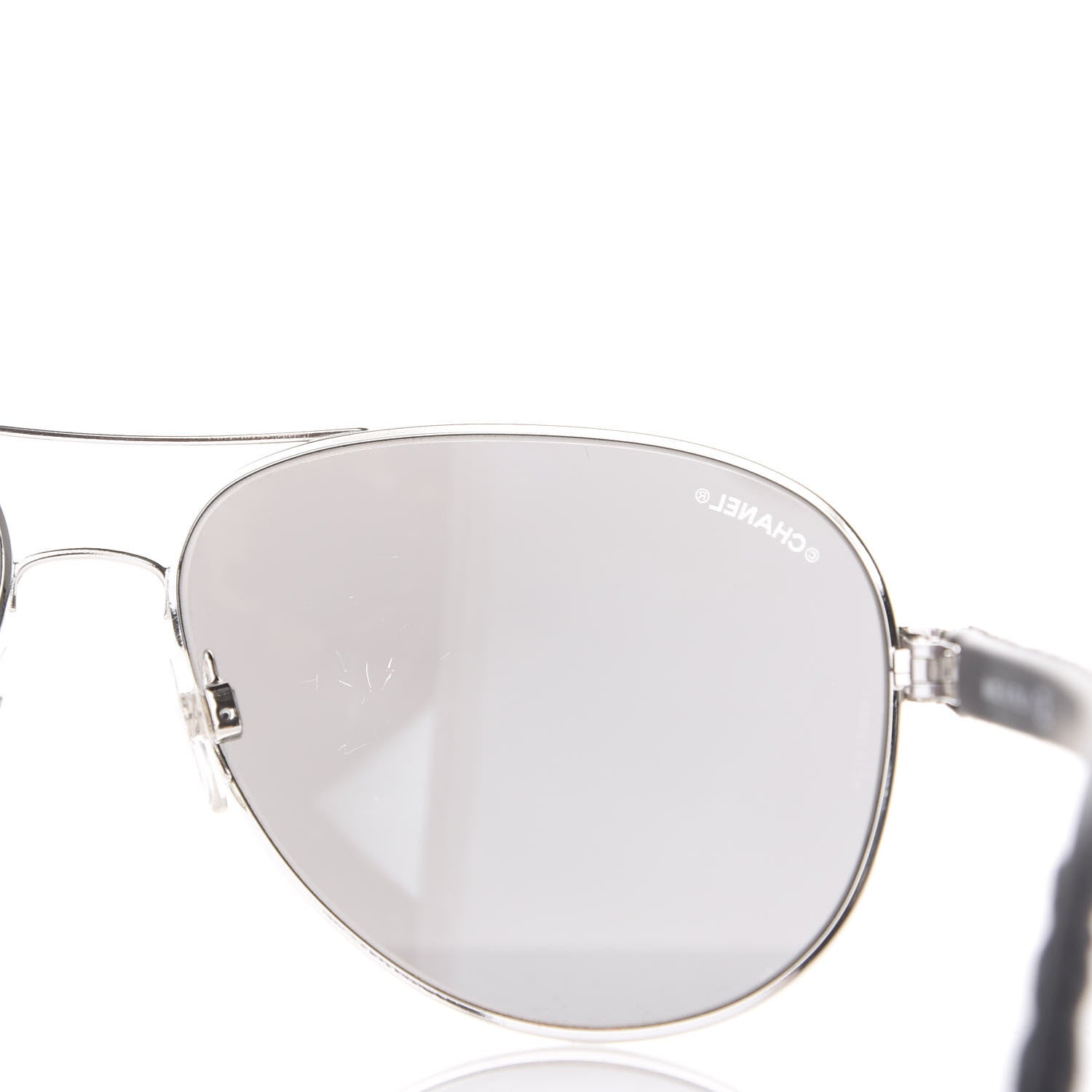 Chanel Pilot Quilting Sunglasses 4207 Silver 8 of 9