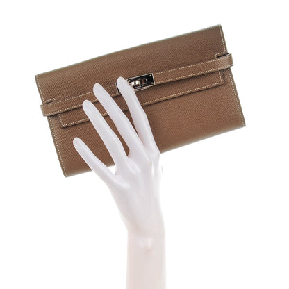 Hermes Epsom Kelly Longue Wallet Etoupe 3 of 10