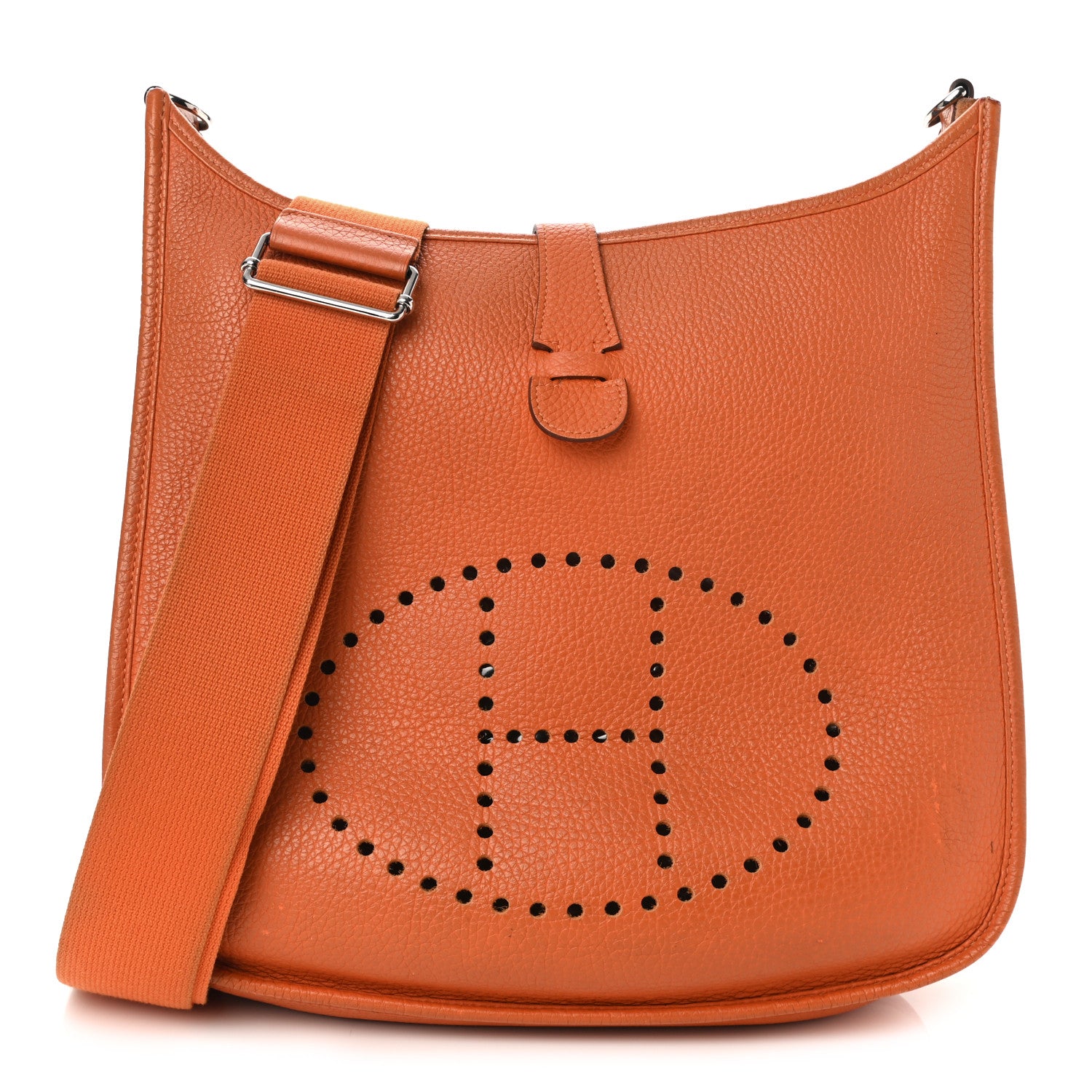 Hermes Taurillon Clemence Evelyne III GM Orange 1 of 15