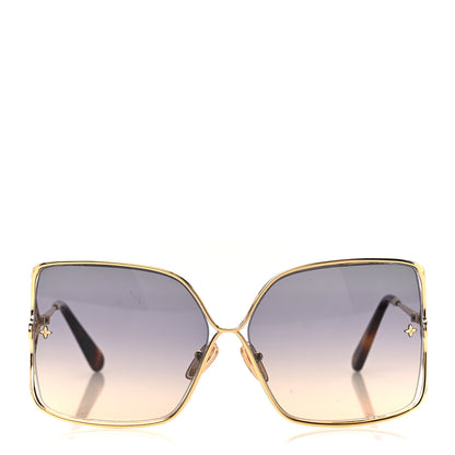 Louis Vuitton Metal LV Petal Square Sunglasses Z1629U Gold Blue 2 of 8