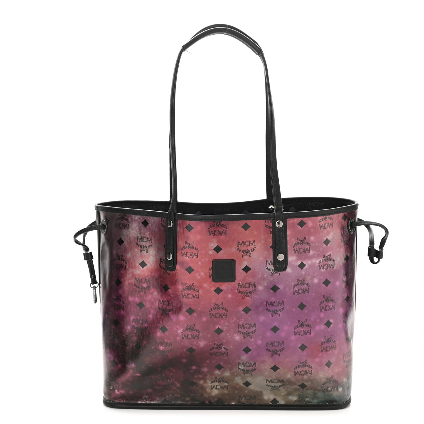 Metallic Galaxy Visetos Medium Project Reversible Shopper Tote Black Multicolor