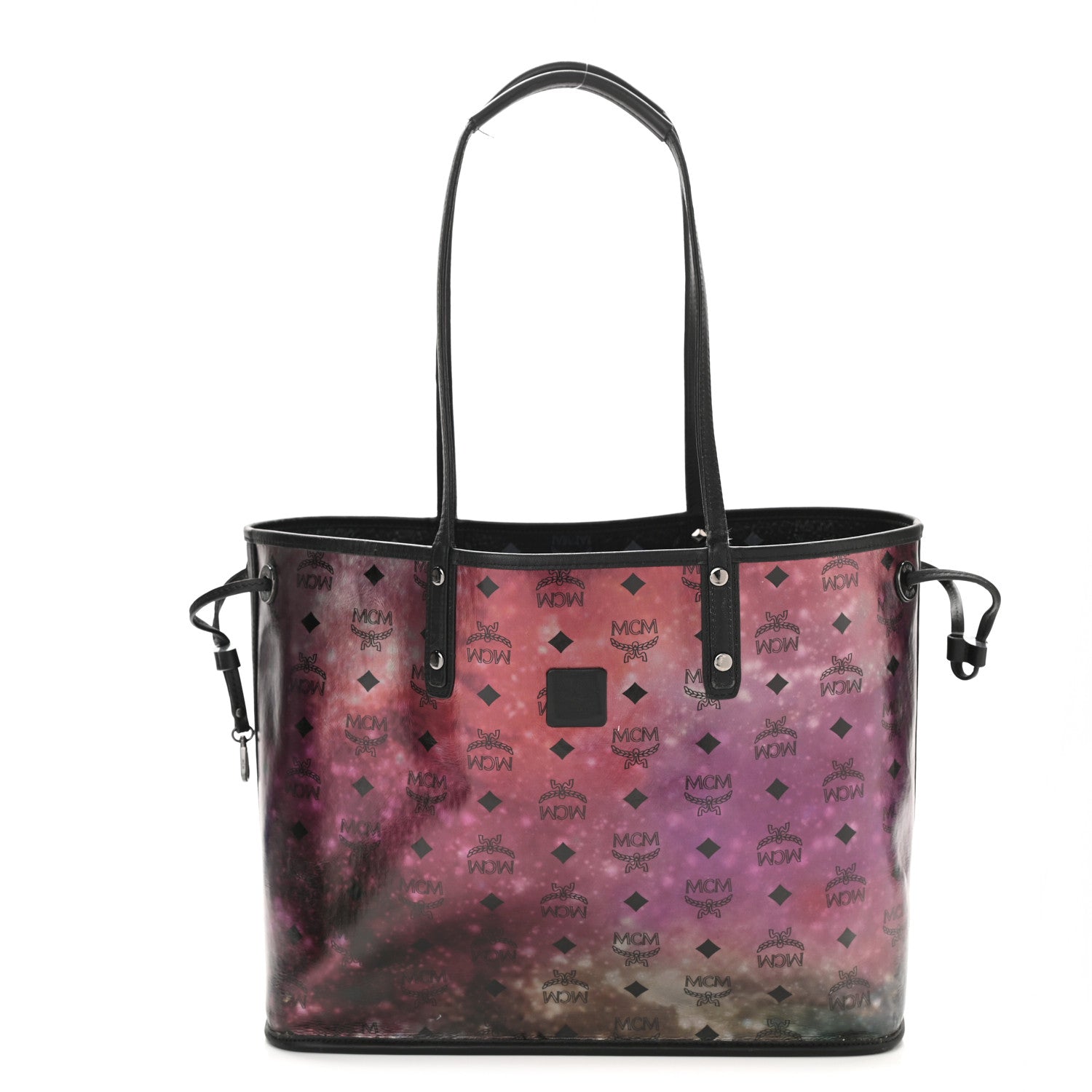 MCM Metallic Galaxy Visetos Medium Project Reversible Shopper Tote Black Multicolor 3 of 12