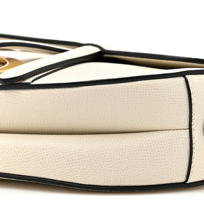 Christian Dior Grained Calfskin Saddle Bag With Strap Latte 9 of 10