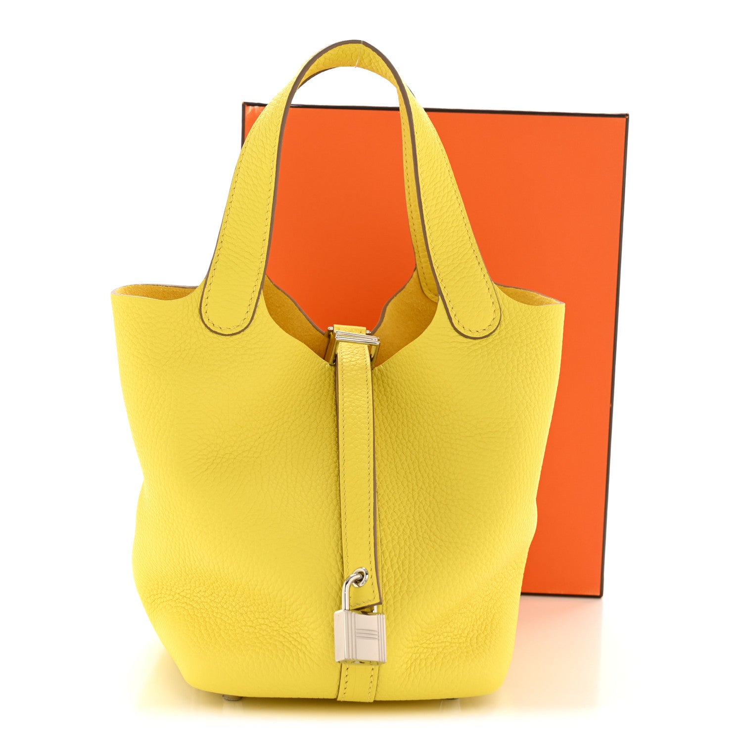 Hermes Taurillon Clemence Picotin Lock 18 PM Lime 15 of 15