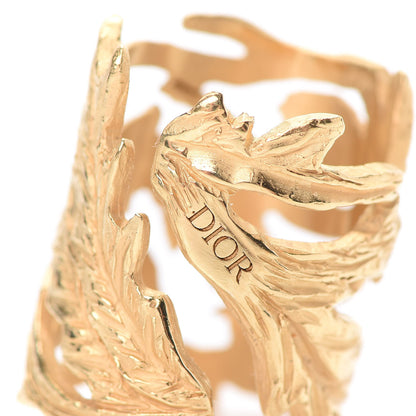 Christian Dior Metal Leaves Ring 5.5 Gold 4 of 6