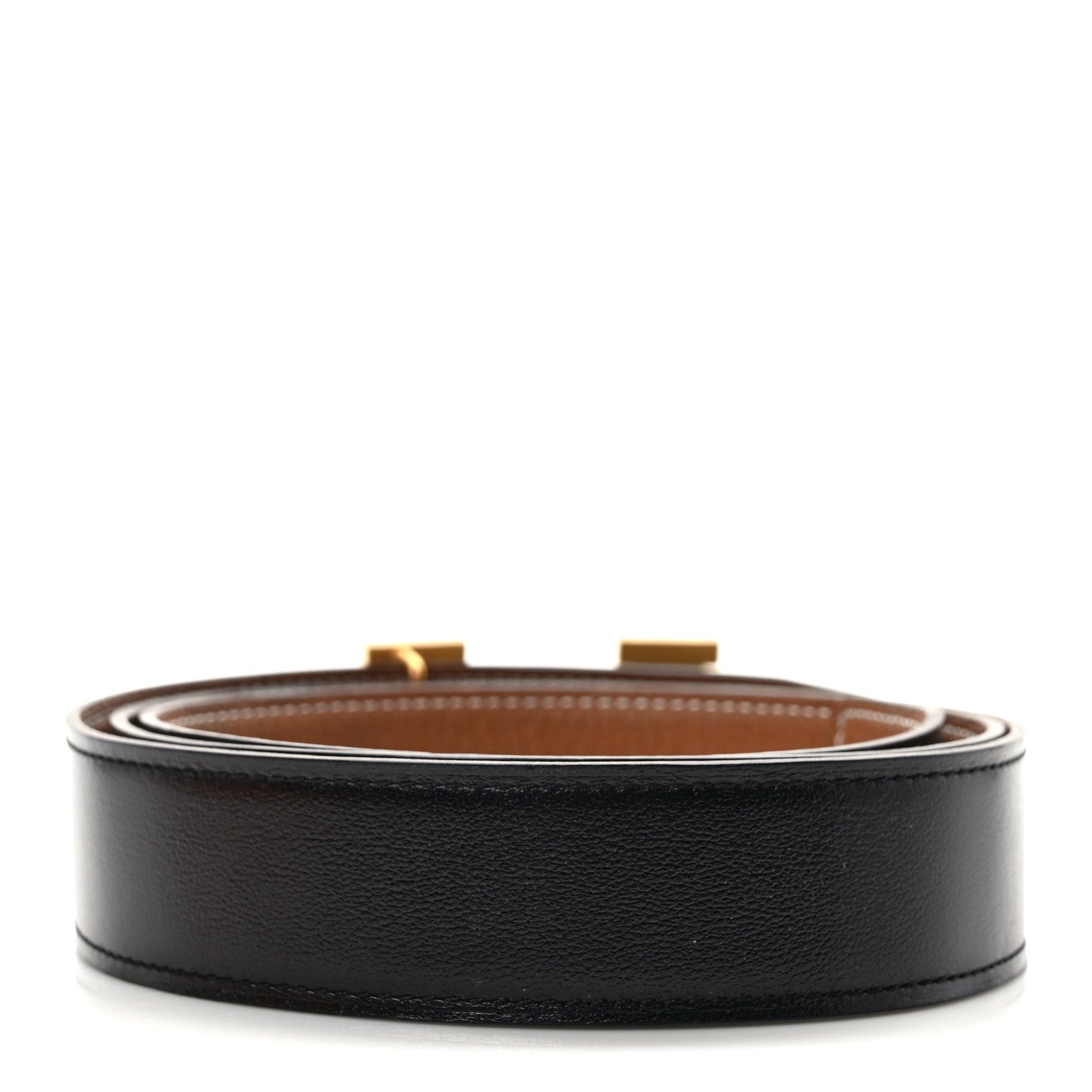 Hermes Box Togo 32mm H Belt 100 40 Black Gold 2 of 7