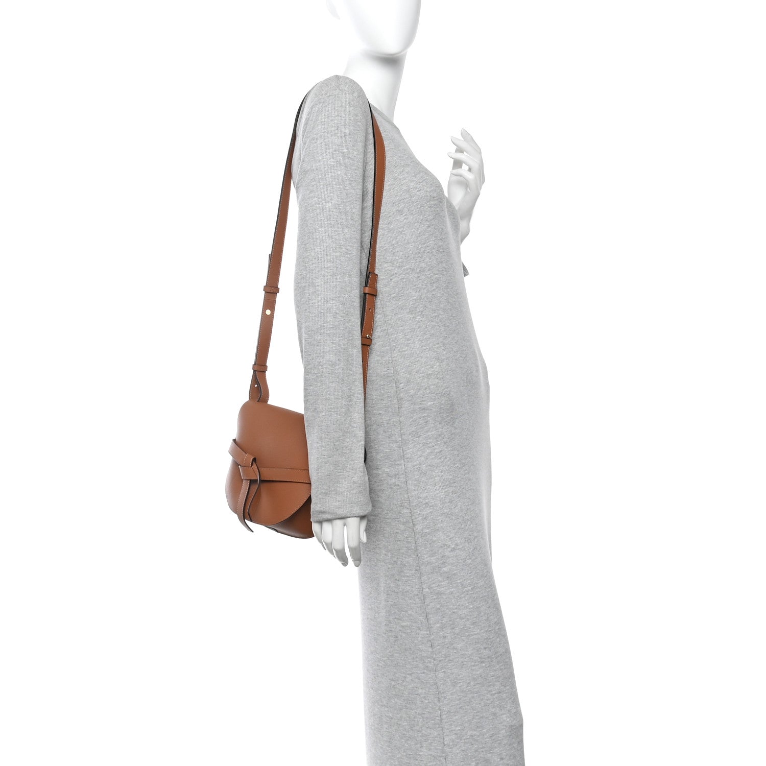 Loewe Grained Calfskin Small Gate Crossbody Bag Tan 2 of 18