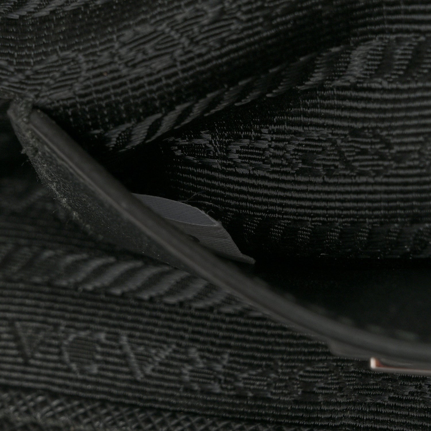 Prada Re-Nylon Saffiano Triangle Shoulder Bag Black 7 of 10