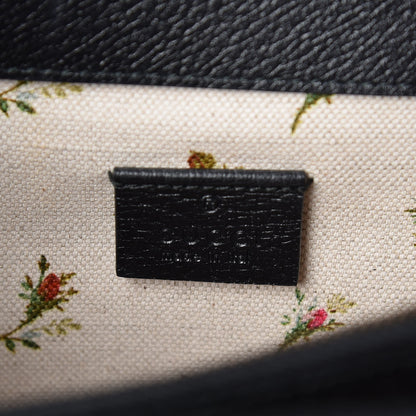 Gucci Calfskin Web Floral Embroidered Medium Dionysus Shoulder Bag Black 6 of 9