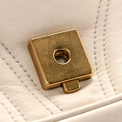 Gucci Calfskin Matelasse Small GG Marmont Shoulder Bag White 12 of 15