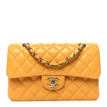 Chanel Caviar Quilted Small Double Flap Yellow 1 of 10