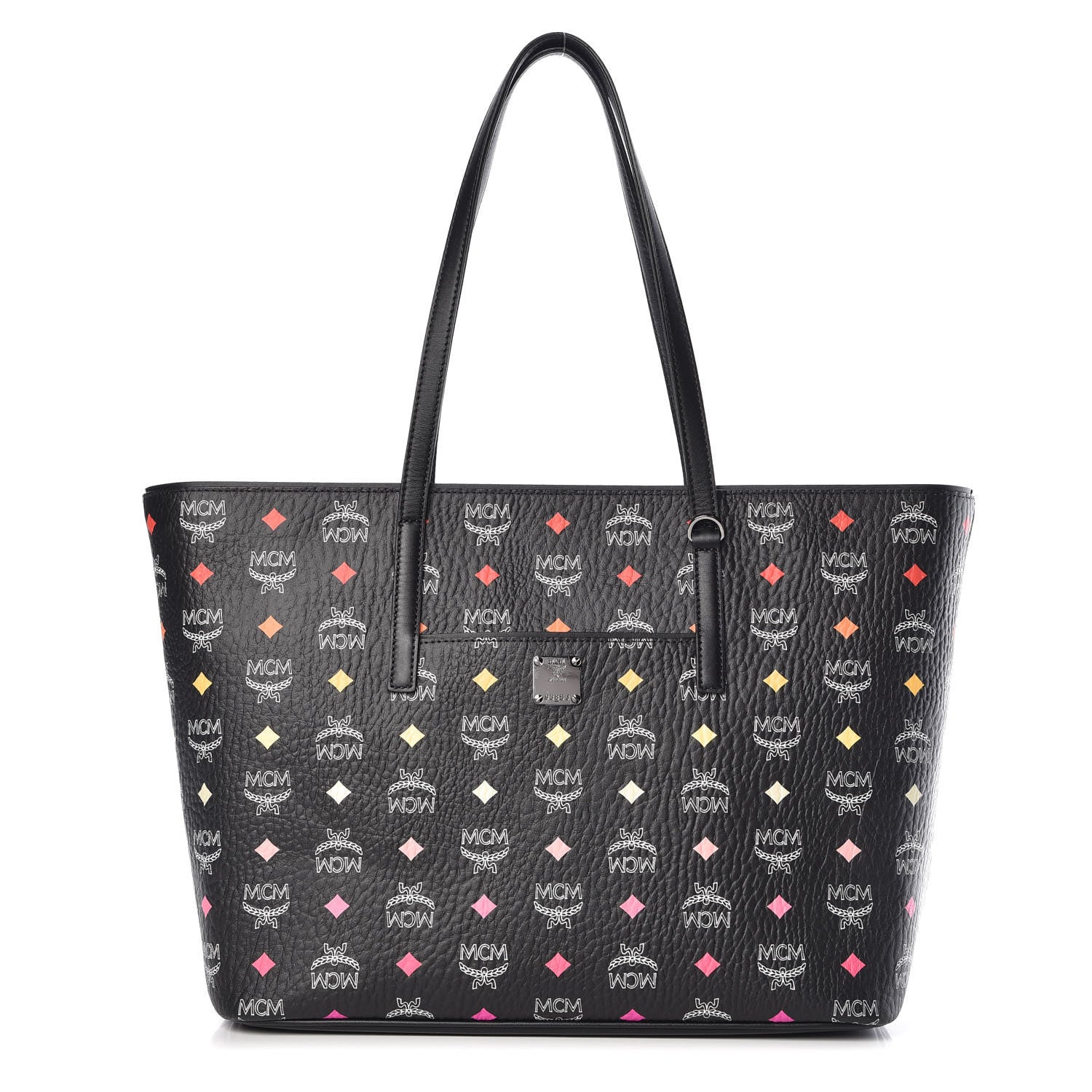 MCM Visetos Spektrum Medium Anya Shopper Tote Black 1 of 11