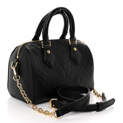 Louis Vuitton Empreinte Monogram Giant Speedy Bandouliere 20 Black 3 of 9