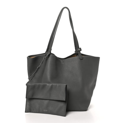 The Row Grained Calfskin Park Tote Three Charcoal 3 of 10