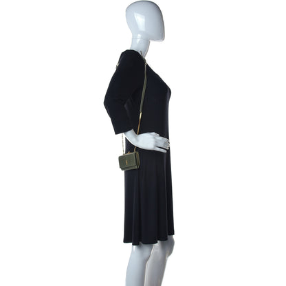 Saint Laurent Lizard Monogram Rider Bag Military Green 2 of 10