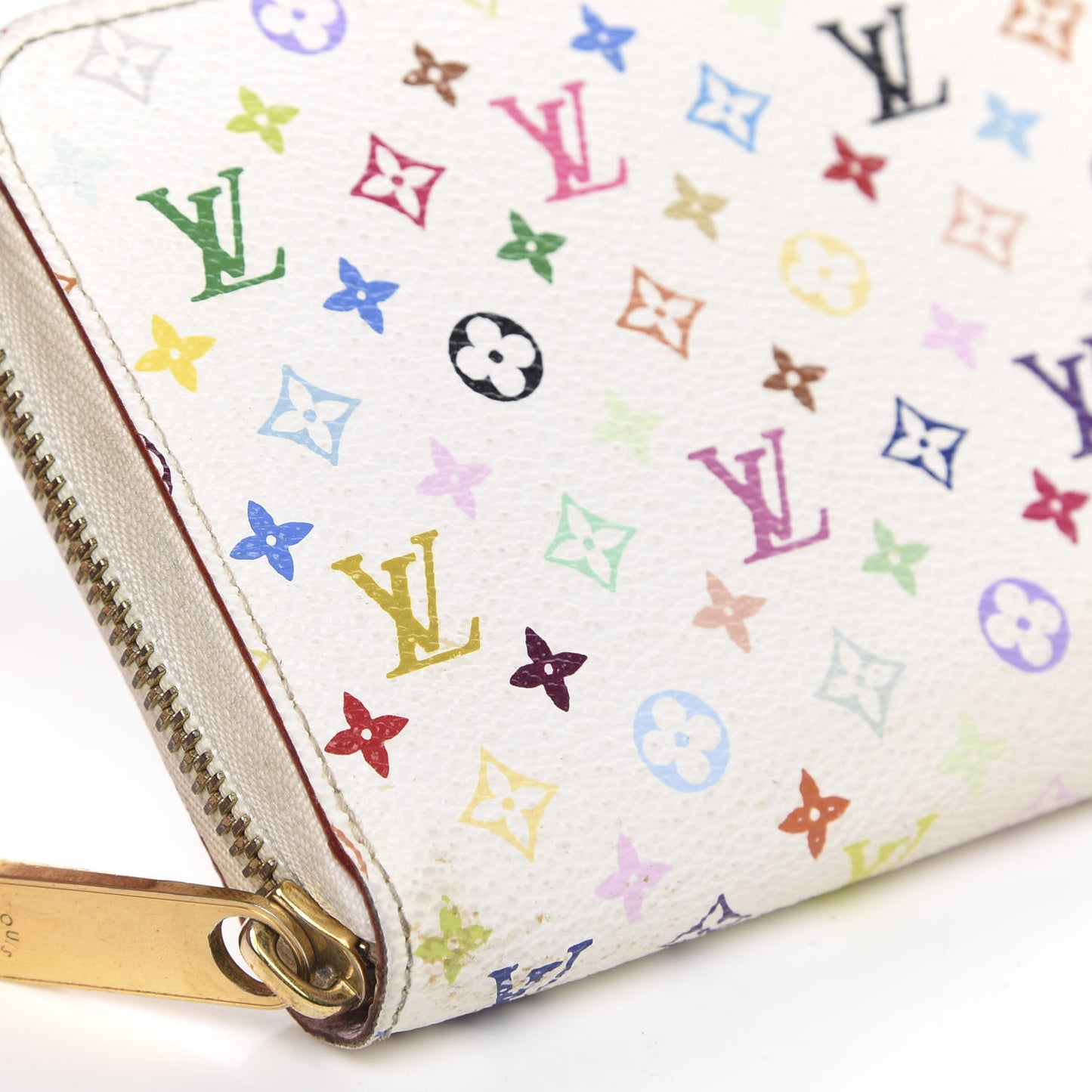 Monogram Multicolor Zippy Wallet White Litchi